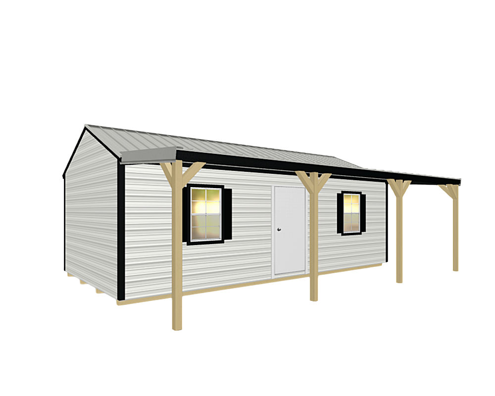 Premium Peak Roof w Side Lean to