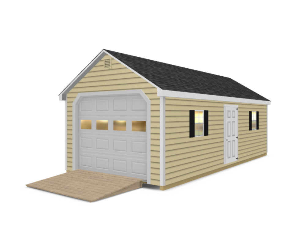 Signature Cape One-Car Garage (Vinyl)