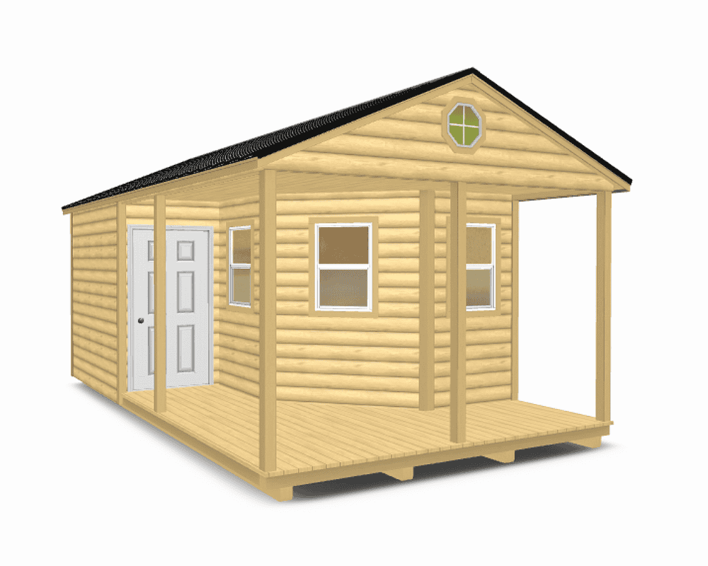 Log Cabin with Deluxe Porch